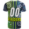 Canberra Raiders T-shirt - Custom Canberra Raiders Ball Aboriginal Inspired Indigenous Sport Style T-shirt