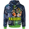 Canberra Raiders Hoodie - Custom Canberra Raiders Ball Aboriginal Inspired Indigenous Sport Style Hoodie