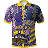 Melbourne Storm Polo Shirt - Custom Melbourne Storm Ball Aboriginal Inspired Indigenous Sport Style Polo Shirt