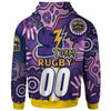 Melbourne Storm Hoodie - Custom Melbourne Storm Ball Aboriginal Inspired Indigenous Sport Style Hoodie