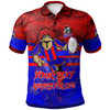 Newcastle Knights Custom Indigenous Polo Shirt - Stand Up Newcastle Knights Our Town Our Team Polo Shirt