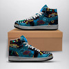 Indigenous All Stars High Top Basketball Shoes J1 - Dreamtime Turtle With Dot Painting Art High Top Basketball Shoes