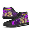 Cane Toads High Top Shoes - Cane Toads Mascot With Aboriginal Inspired Art