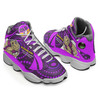 Cane Toads High Top Basketball Shoes J 13 - Cane Toads Mascot With Aboriginal Inspired Art