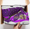 Cane Toads High Top Basketball Shoes J 13 - Cane Toads Mascot With Aboriginal Inspired Art