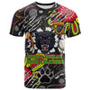Penrith Panthers Custom T-shirt - Mighty Black The Proud Of Penrith Indigenous Scratch T-shirt