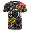 Penrith Panthers Custom T-shirt - Mighty Black The Proud Of Penrith Indigenous Scratch T-shirt
