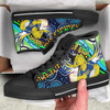 Parramatta Eels High Top Shoes - Parramatta Eels with Aboriginal Inspired Pattern Indigenous