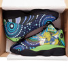 Parramatta Eels High Top Basketball Shoes J 13 - Parramatta Eels with Aboriginal Inspired Pattern Indigenous Sneakers J 13