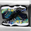 Parramatta Eels High Top Basketball Shoes J 11 - Parramatta Eels with Aboriginal Inspired Pattern Indigenous Sneakers J 11