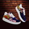 Sydney Roosters Low Top Sneakers F1 - Angry Rooster with Aboriginal Inspired Indigenous Dot Painting Style Sneakers