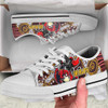 St. George Illawarra Dragons Low Top Shoes - Dragon with Ball and Knight Contemporary Style of Aboriginal Inspired