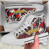 St. George Illawarra Dragons High Top Shoes - Dragon with Ball and Knight Contemporary Style of Aboriginal Inspired