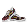 St. George Illawarra Dragons Sneakers - Dragon with Ball and Knight Contemporary Style of Aboriginal Inspired Sneakers