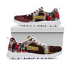 St. George Illawarra Dragons Sneakers - Dragon with Ball and Knight Contemporary Style of Aboriginal Inspired Sneakers