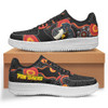 Penrith Panthers Low Top Sneakers F1 - Penrith Panthers Aboriginal Inspired with Ball Indigenous Style of Dot Painting Traditional Sneakers