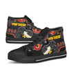 Penrith Panthers High Top Shoes - Penrith Panthers Aboriginal Inspired with Ball Indigenous Style of Dot Painting Traditional