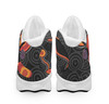 Penrith Panthers High Top Basketball Shoes J 13 - Penrith Panthers Aboriginal Inspired with Ball Indigenous Style of Dot Painting Traditional Sneakers