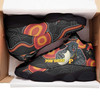 Penrith Panthers High Top Basketball Shoes J 13 - Penrith Panthers Aboriginal Inspired with Ball Indigenous Style of Dot Painting Traditional Sneakers