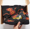 Penrith Panthers High Top Basketball Shoes J 13 - Penrith Panthers Aboriginal Inspired with Ball Indigenous Style of Dot Painting Traditional Sneakers