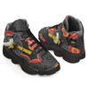 Penrith Panthers High Top Basketball Shoes J 13 - Penrith Panthers Aboriginal Inspired with Ball Indigenous Style of Dot Painting Traditional Sneakers