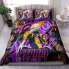 Melbourne Storm Bedding Set - Melbourne Storm Team with Aboriginal Inspired Dot Painting and Indigenous Pattern Bedding Set