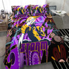 Melbourne Storm Bedding Set - Melbourne Storm Team with Aboriginal Inspired Dot Painting and Indigenous Pattern Bedding Set