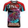 St. George Illawarra Dragons T-shirt - Custom Final Series Champions Dragon Personalised Player And Number T-shirt