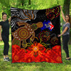 Australia Naidoc Week Quilt - Naidoc with Australia Flag and Aboriginal Inspired Dot Pattern Quilt