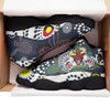 North Queensland High Top Basketball Shoes J 13 - Custom Indigenous Queensland Super Cows With Sea Turtle Scratch Style Sneakers J 13