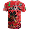 St. George Illawarra Dragons T-shirt - Custom SAINTS PROUD! INSPIRED! TRUE! Dragon Aboriginal Inspired Patterns T-shirt