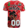 St. George Illawarra Dragons T-shirt - Custom SAINTS PROUD! INSPIRED! TRUE! Dragon Aboriginal Inspired Patterns T-shirt