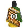 Wallabies Rugby Snug Hoodie - Custom Kangaroo Rugby Ball Rugby Championship Personalised Player And Number Oodie Blanket