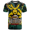Wallabies Rugby T-shirt - Custom Kangaroo Rugby Championship Sport Aboriginal Inspired Culture Personalised Player And Number T-shirt