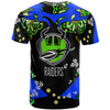 Canberra Raiders T-Shirt - Custom Personalised Canberra Raiders with Aboriginal Inspired Culture Player And Number T-Shirt