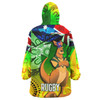 Wallabies Rugby Snug Hoodie - Custom Australia National Rugby Championship "Welcome Back Wally" Aboriginal Inspired Oodie Blanket