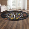 Australia Aboriginal Round Rug - Aboriginal Dot Art Painting Style Of Frog Art Black Round Rug