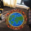 Australia Aboriginal Round Rug - Indigenous Globe dot art Round Rug