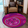 Australia Aboriginal Round Rug - Indigenous Dot aboriginal art with Hands Painting Round Rug