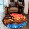 Australia Aboriginal Round Rug - Indigenous Tree on the hill, nature concept aboriginal art Round Rug