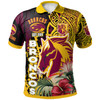 Brisbane Polynesian Polo Shirt - Custom Super Brisbane With Polynesian Tribal Pattern And Hibiscus Flower Polo Shirt