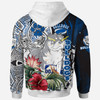 Canterbury-Bankstown Polynesian Hoodie - Custom Super Canterbury-Bankstown With Polynesian Tribal Pattern And Hibiscus Flower Hoodie