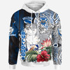 Canterbury-Bankstown Polynesian Hoodie - Custom Super Canterbury-Bankstown With Polynesian Tribal Pattern And Hibiscus Flower Hoodie