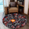 Australia Aboriginal Round Rug - Indigenous Aussie Hunting Aboriginal Art Painting Round Rug