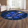 Australia Aboriginal Round Rug - Indigenous Turtles Dot Art With Aboriginal And Torres Strait Islander Flag Round Rug