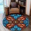 Australia Aboriginal Round Rug - Indigenous Aboriginal Dot Painting Art 1 Round Rug