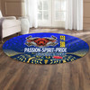 North Queensland Cowboys Round Rug - Ball Go North Queensland Cowboys Aboriginal Inspired Patterns Round Rug