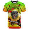 Penrith Panthers T-Shirt - Custom Penrith Panthers Remembrance Day Lest We Forget Poppies T-Shirt