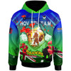 Canberra Raiders Hoodie - Custom Canberra Raiders Remembrance Day Lest We Forget Poppies Hoodie