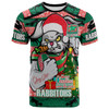 Souths Christmas T-shirt - Merry Christmas Super Souths With Ball And Patterns Custom T-shirt